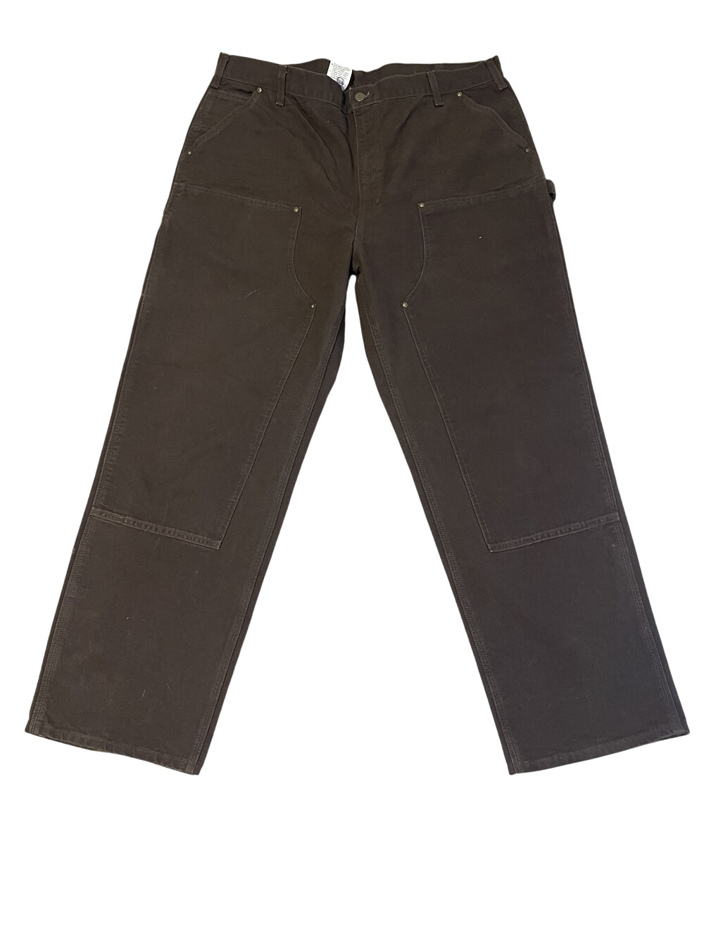 Carhartt Pants Mens 42x32 Brown B136 Loose Original Fit Canvas Carpenter Work